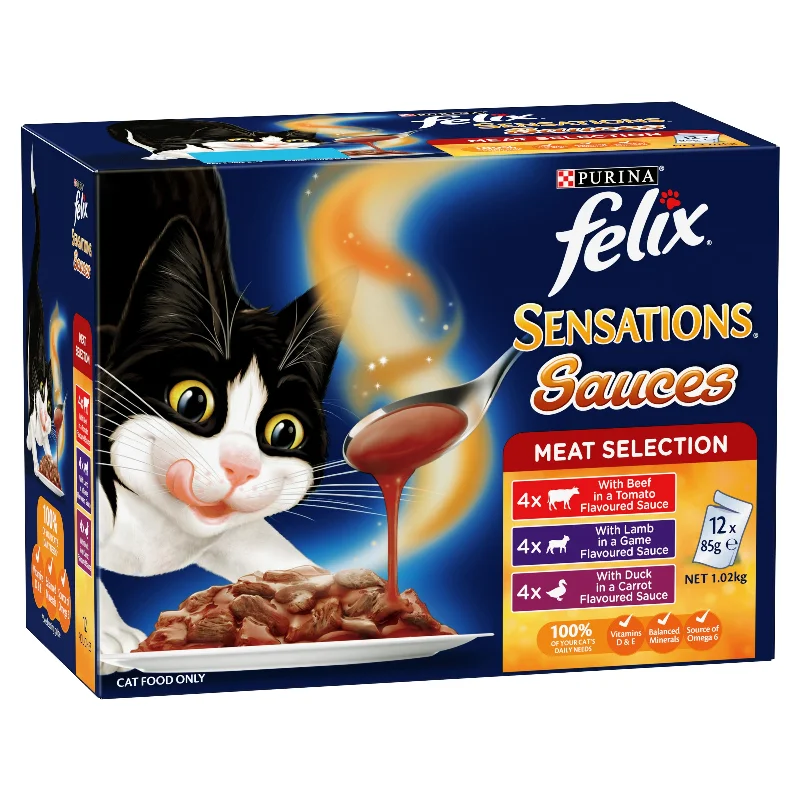 FELIX - Adult Sensations® Sauces Meat Selection Wet Cat Food (85g x 12pk)