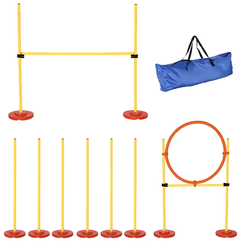 PawHut Outdoor 3 Pc Dog Pet Agility Training Garden Starter Obstacle Set For Dog