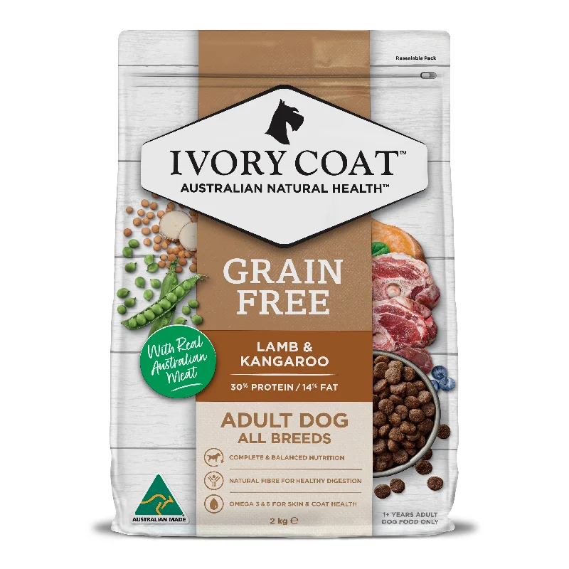 Ivory Coat - Grain Free Adult Dry Dog Food Lamb & Kangaroo (2kg)