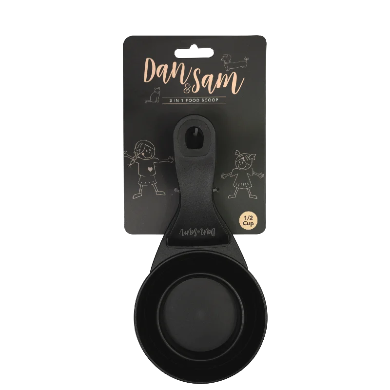 Dan & Sam - 3 in 1 Food Scoop Black (1/2 Cup)