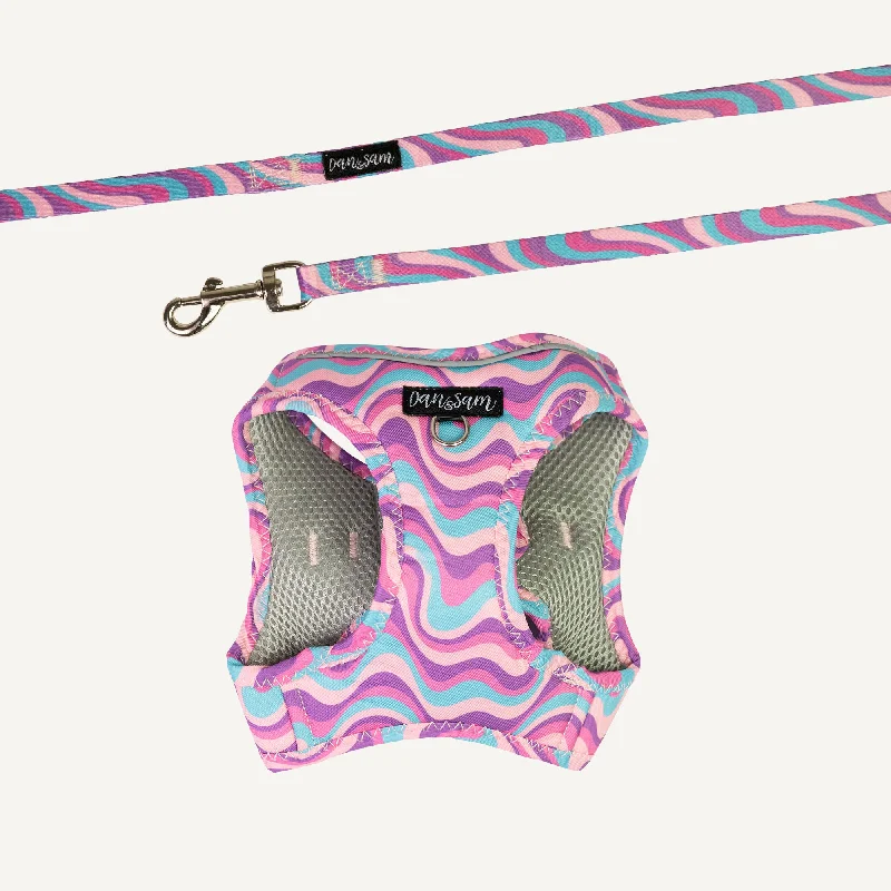 Dan & Sam - Cat Step-in Harness & Lead (Disco Party) - Large