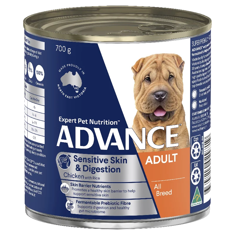 ADVANCE - Sensitive Skin & Digestion Adult All Breed Chicken with Rice Dog Wet Food (700g)