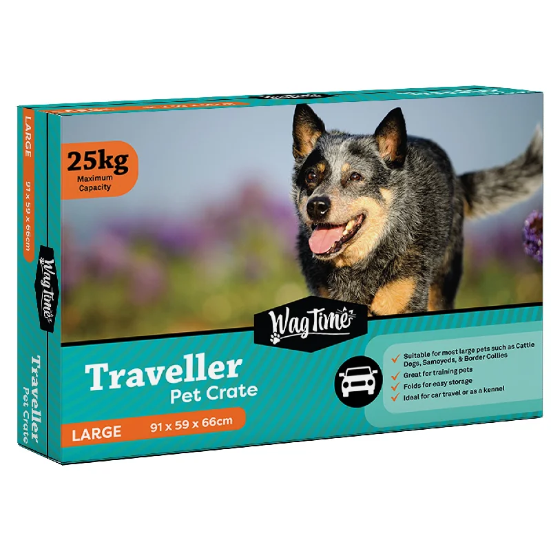 WagTime - Traveller Pet Wire Crate (Large)