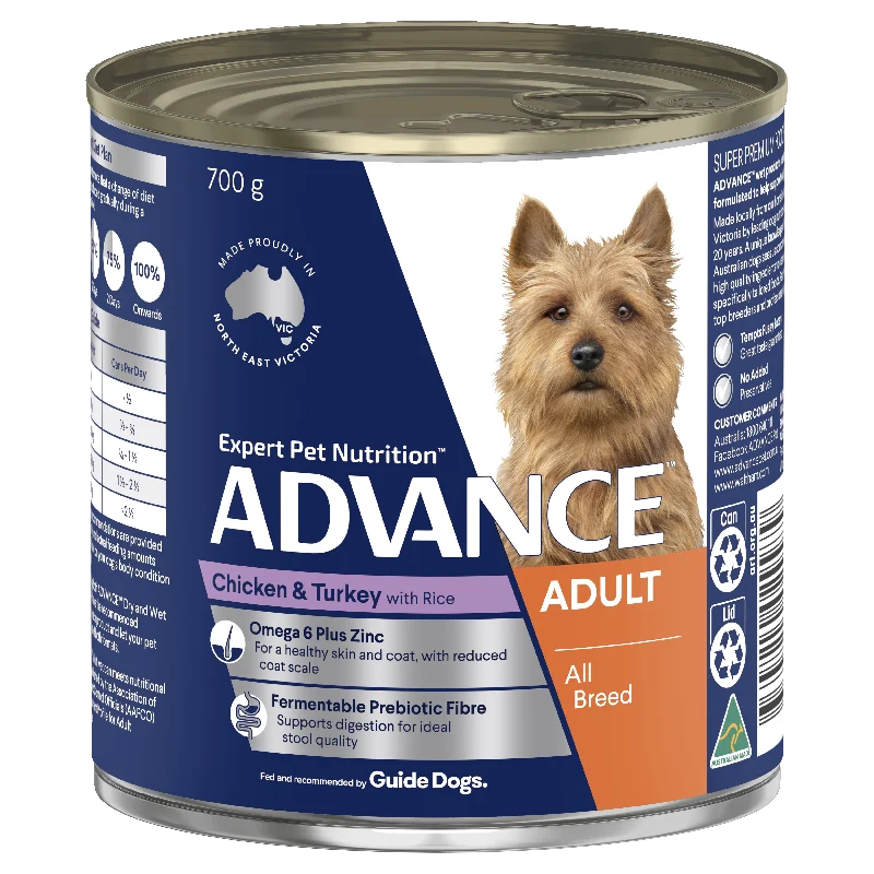 ADVANCE - Adult All Breed Chicken & Turkey with Rice Dog Wet Food (700g)