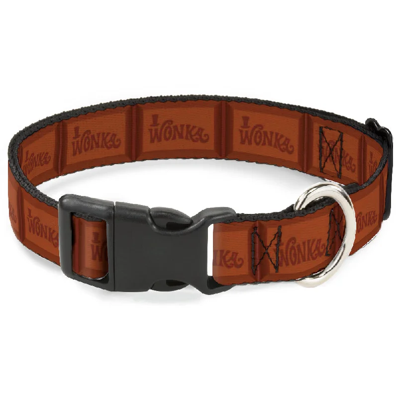 Plastic Clip Collar - Willy Wonka and the Chocolate Factory WONKA Chocolate Bar Browns