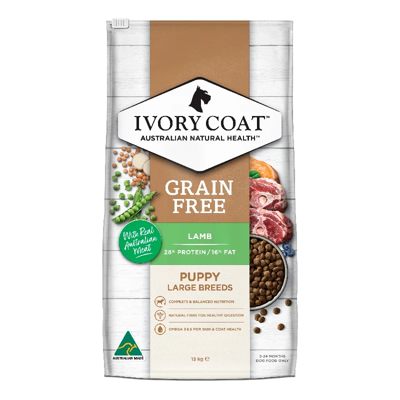 Ivory Coat - Grain Free Large Breed Dry Puppy Food Lamb (13kg)