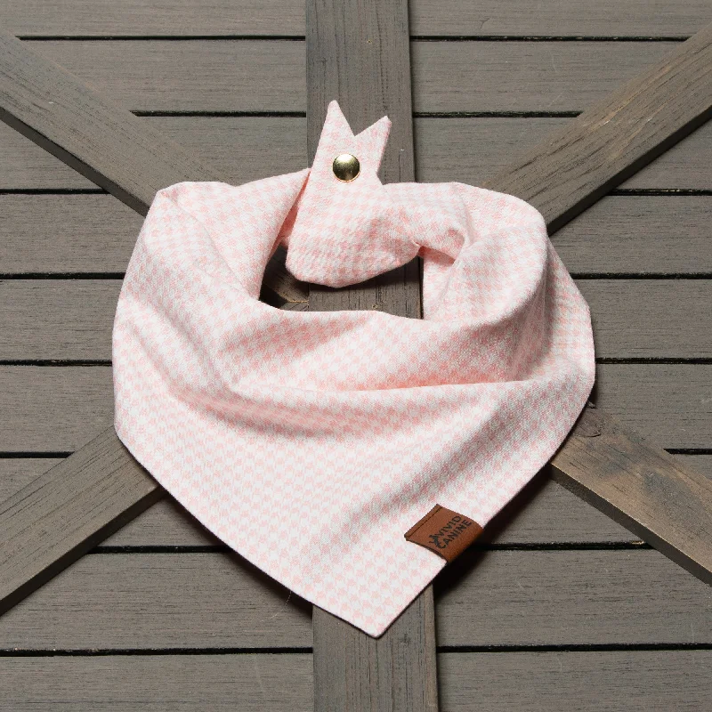 Dog Bandana - Pink Houndstooth