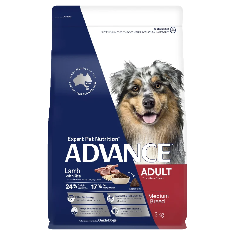 ADVANCE - Adult Medium Breed Lamb with Rice Dog Dry Food (3kg)