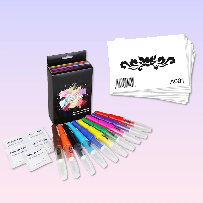 OPAWZ Blow Pen + Tattoo Stencil Value Pack (VP33)