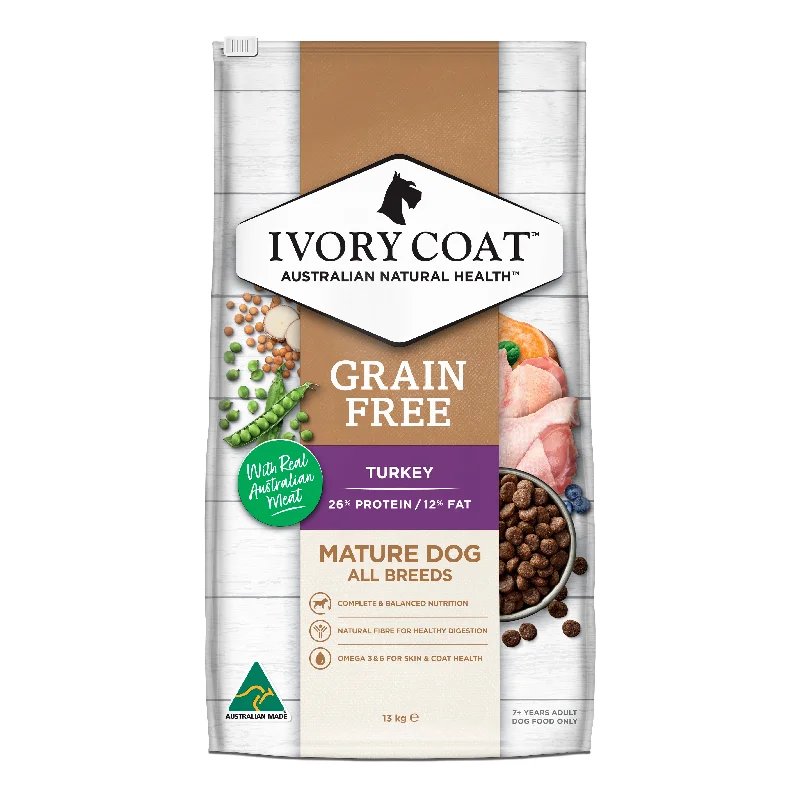 Ivory Coat - Grain Free Senior Dry Dog Food Turkey (13kg)