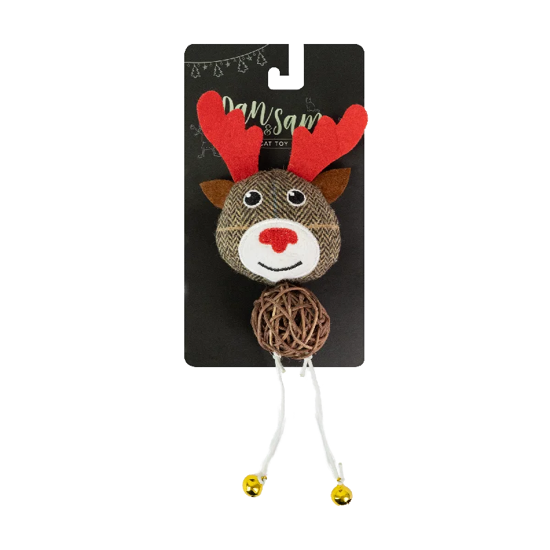 Dan & Sam - Christmas Rattan Ball Reindeer (23cm)