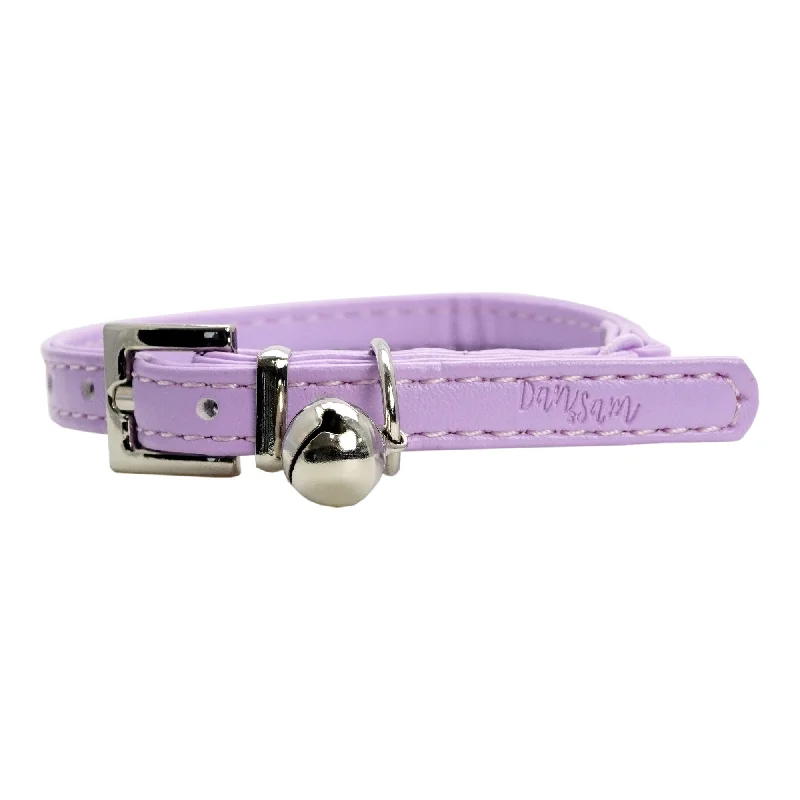 Dan & Sam - Vegan Leather Cat Collar (Lilac)