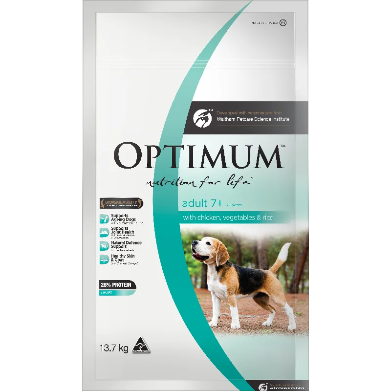 OPTIMUM - Adult 7+ with Chicken, Vegetables & Rice Dry Dog Food (13.7kg)