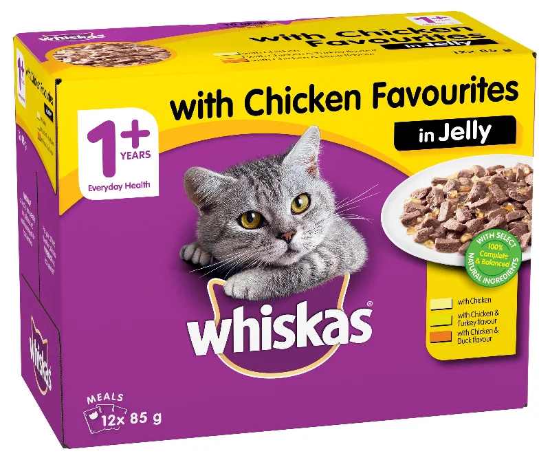 Whiskas - Adult Chicken Favourites in Jelly (12pk x 85g)