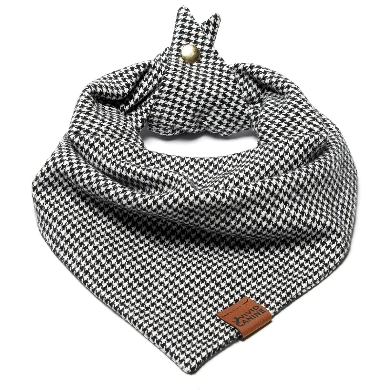 Dog Bandana - Black Houndstooth