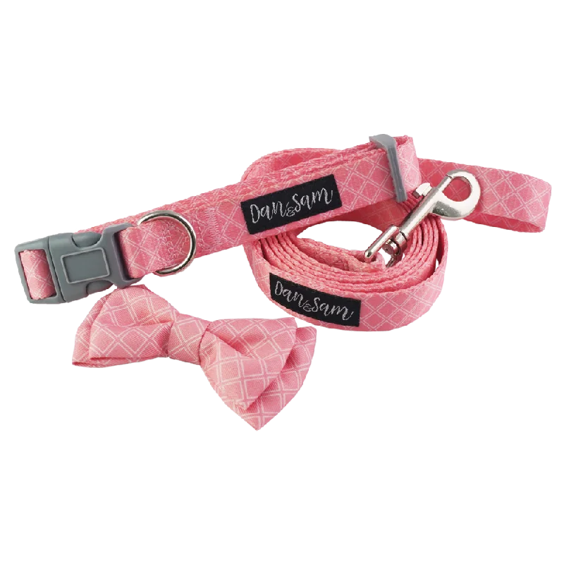 Dan & Sam - Dog Bowtie Set (Princess Pink)