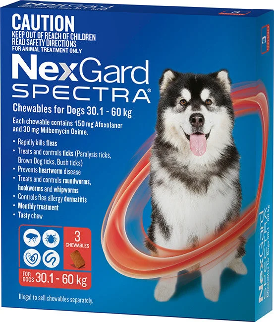 NexGard Spectra - Chewables for Dogs (30.1-60kg) (3pk)