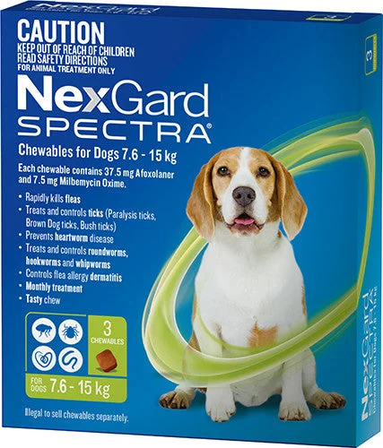 NexGard Spectra - Chewables for Dogs (7.6-15kg) (3pk)