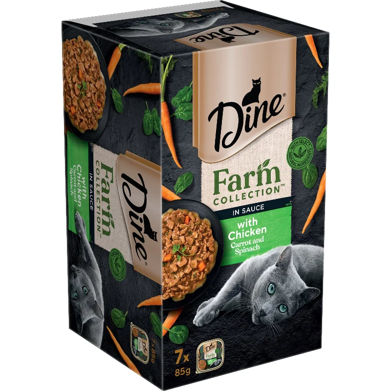 DINE - Farmers Collection Chicken with Carrot & Spinach Cat Wet Food (85g x 7pk)