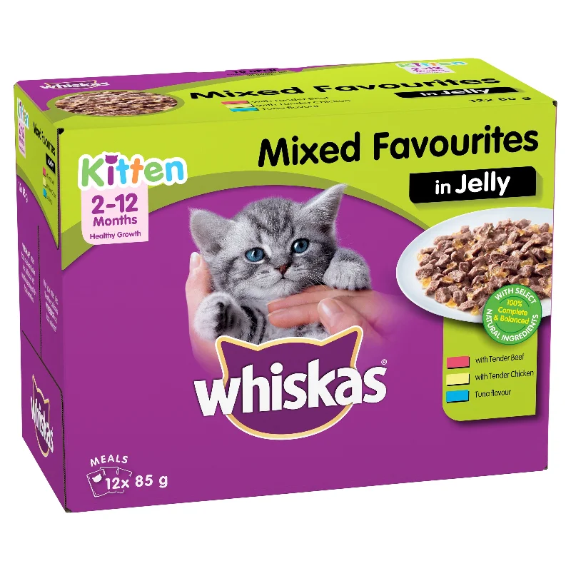 Whiskas - Kitten Mixed Favourites in Jelly (12pk x 85g)