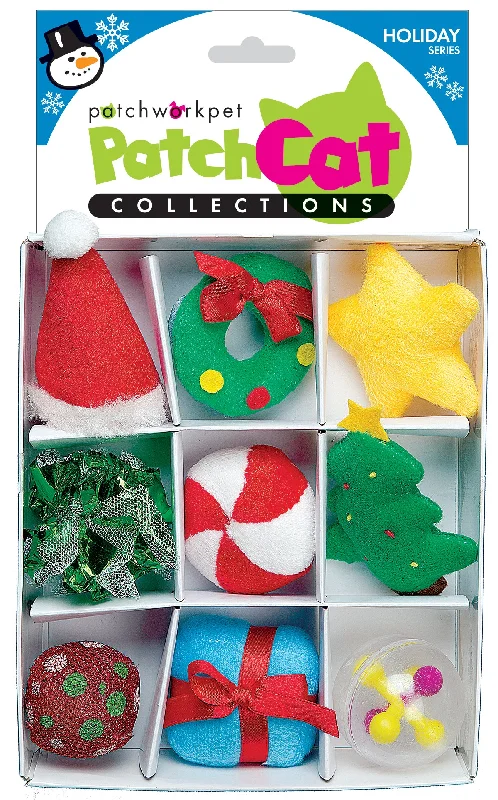 Patchwork - Christmas Box Cat Toy (7in)