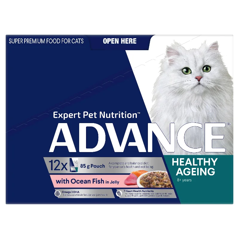 ADVANCE - Healthy Ageing Ocean Fish in Jelly Cat Wet Food (12pk x 85g)