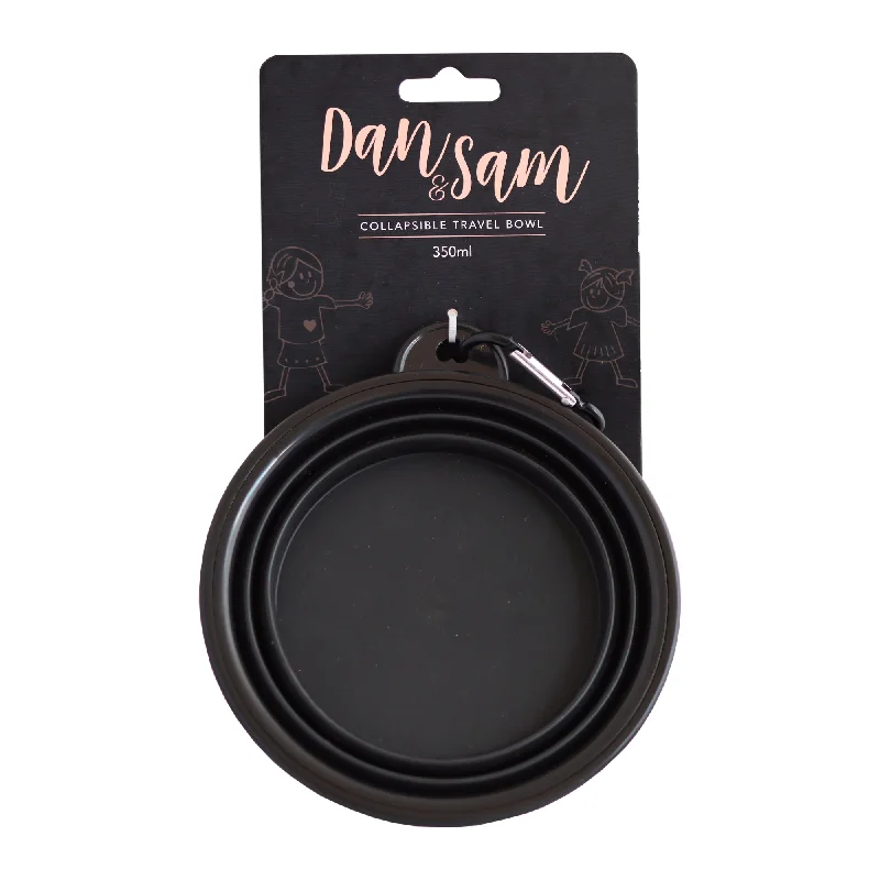 Dan & Sam - Collapsible Travel Bowl Black (Small)