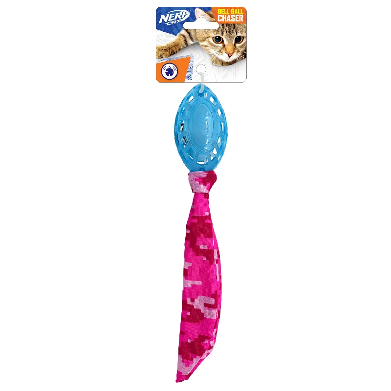 Nerf Pet - Bell Rattle Football with Crinkle Tail Cat Toy