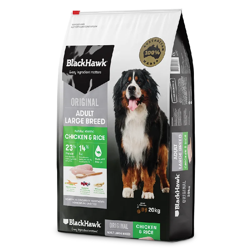 Black Hawk - Chicken & Rice Large Breed Dog Dry Food (20kg)