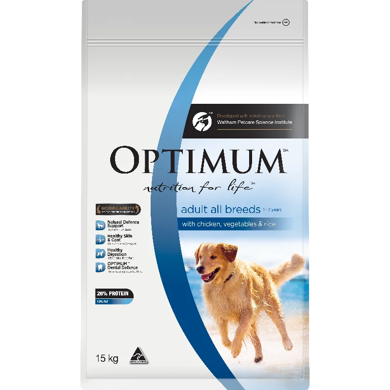 OPTIMUM - Adult with Chicken, Vegetables & Rice Dry Dog Food (15kg)