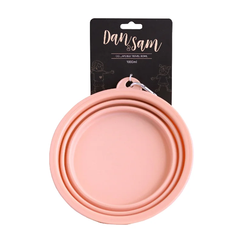 Dan & Sam - Collapsible Travel Bowl Blush (Large)