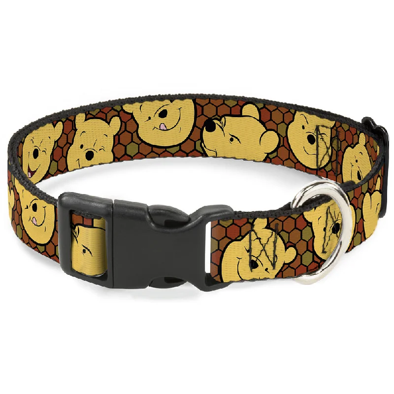 Plastic Clip Collar - Winnie the Pooh Expressions/Honeycomb Black/Browns