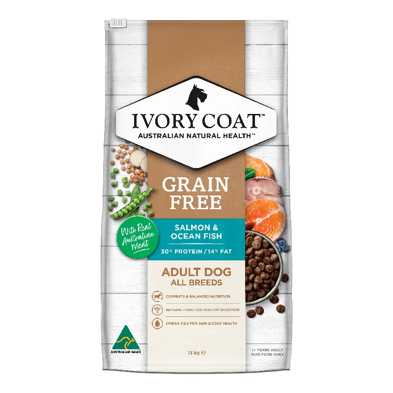 Ivory Coat - Grain Free Adult Dry Dog Food Salmon & Ocean Fish (13kg)