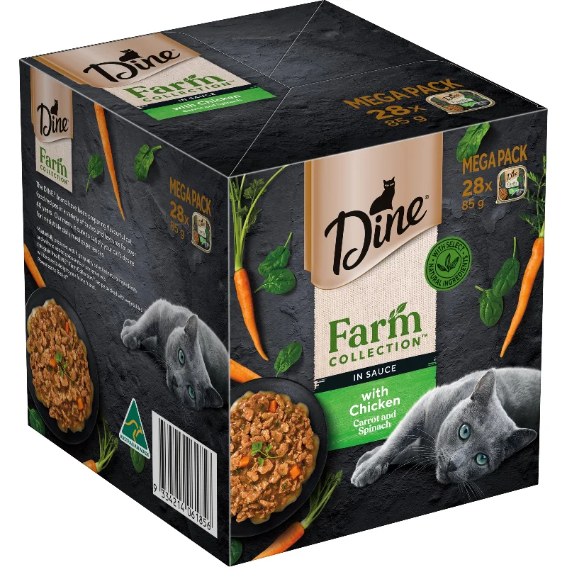 DINE - Farmers Collection Chicken with Carrot & Spinach Cat Wet Food (85g x 28pk)