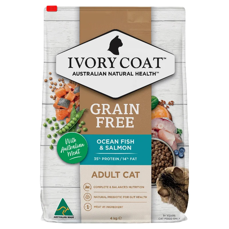 Ivory Coat - Grain Free Adult Dry Cat Food Ocean Fish & Salmon (4kg)