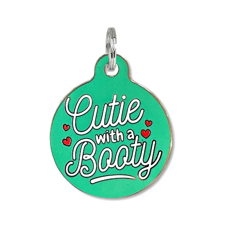 Pet ID Tag - Cutie with a Booty Green