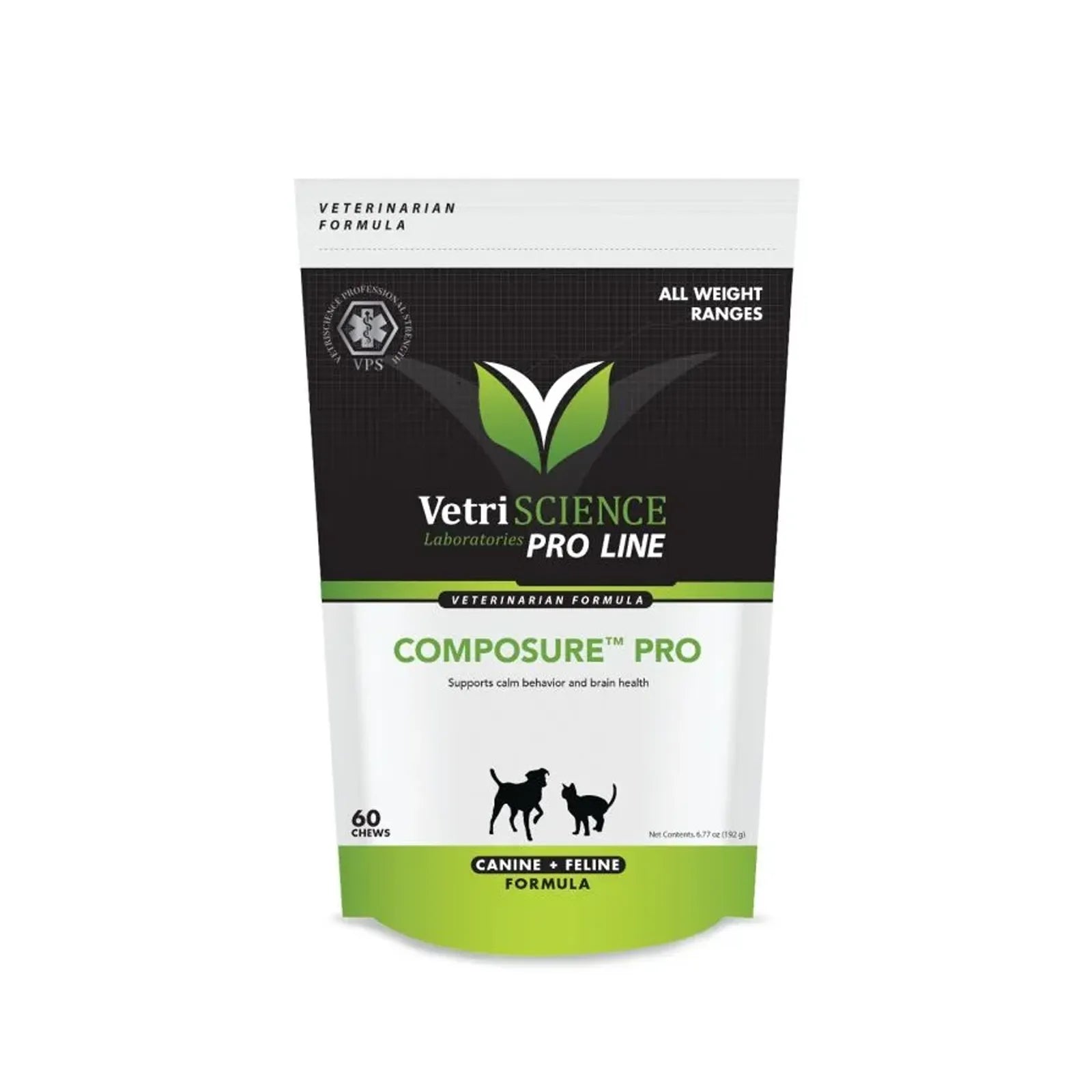 VetriScience - Composure PRO (Calming Supplement) 60 ChewsAll Weight Ranges Bite-Sized Chews (60 Chews)