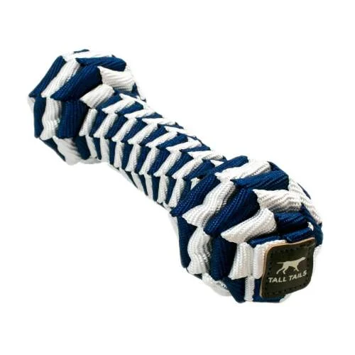 Tall Tails Braided Bone Toy, Navy - 9"