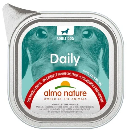 ALMO NATURE Daily, s govedinom i krumpirom, pašteta za pse, 100g