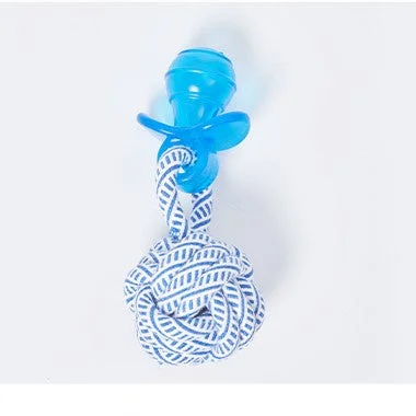 Blue and white series cotton rope+tpr cotton rope ball