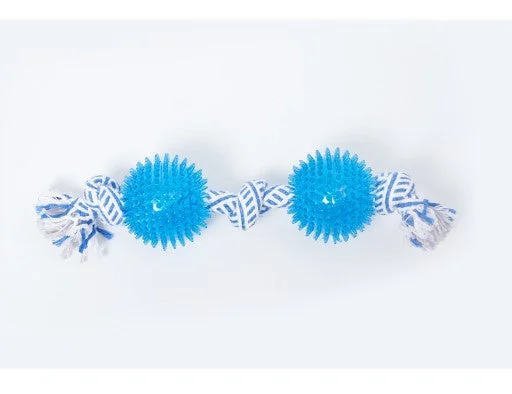 Blue and white series cotton rope+tpr spike ball B