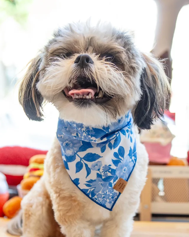 Blue Roses Spring Dog Bandana (Made in the USA) (FINAL SALE)