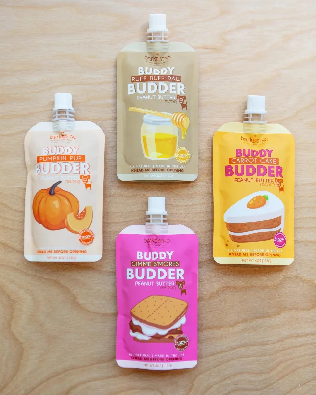 Buddy Budder Peanut Butter Squeeze Pack for Dogs (Made in the USA)