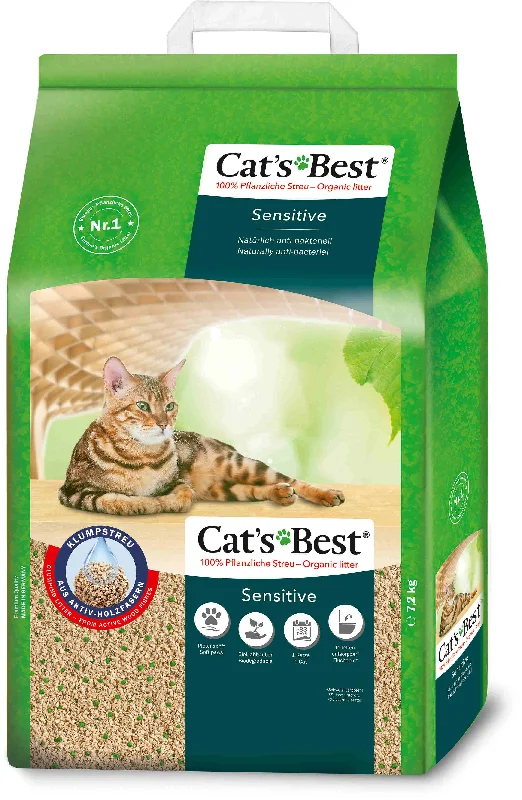 CAT'S BEST Sensitive Aşternut vegetal pentru pisici 20L/7,2kg