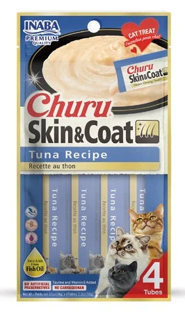 CHURU Puree Skin&Coat, krema, tunjevina, 4x14g