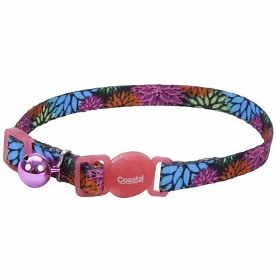 COASTAL Safecat Fashion Breakaway Collar 12" ,Wild Flower