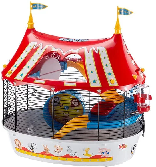 FERPLAST Cuşcă pentru hamsteri CIRCUS FUN, Negru, 49,5x34x42,5 cm