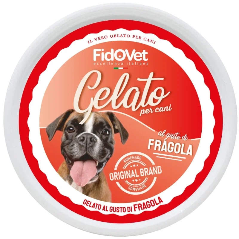 FIDOVET Îngheţată pentru câini, cu aromă de căpşuni 40g