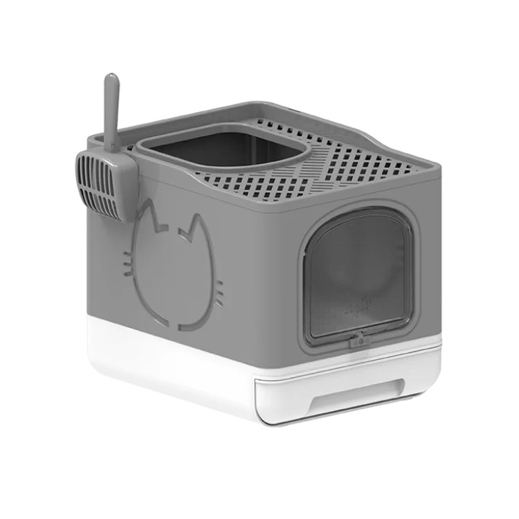 Go Fresh - Foldable Cat Litter Box - Grey