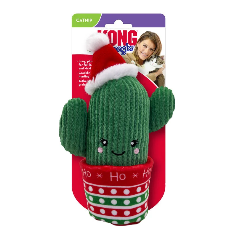 KONG Igračka za mačke Holiday Wrangler Cactus, catnip, 24,13x9,53x9,53cm